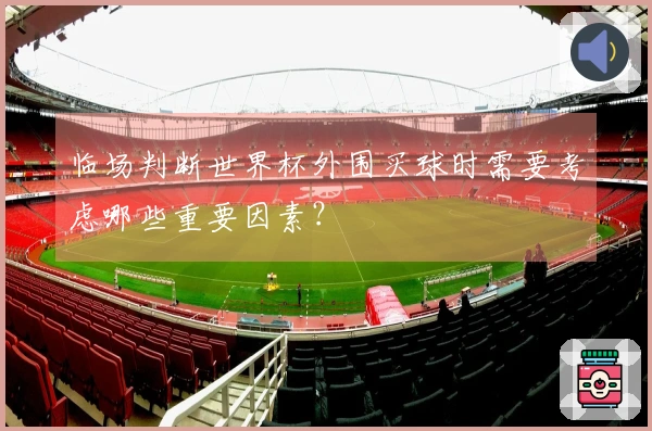 临场判断世界杯外围买球时需要考虑哪些重要因素？